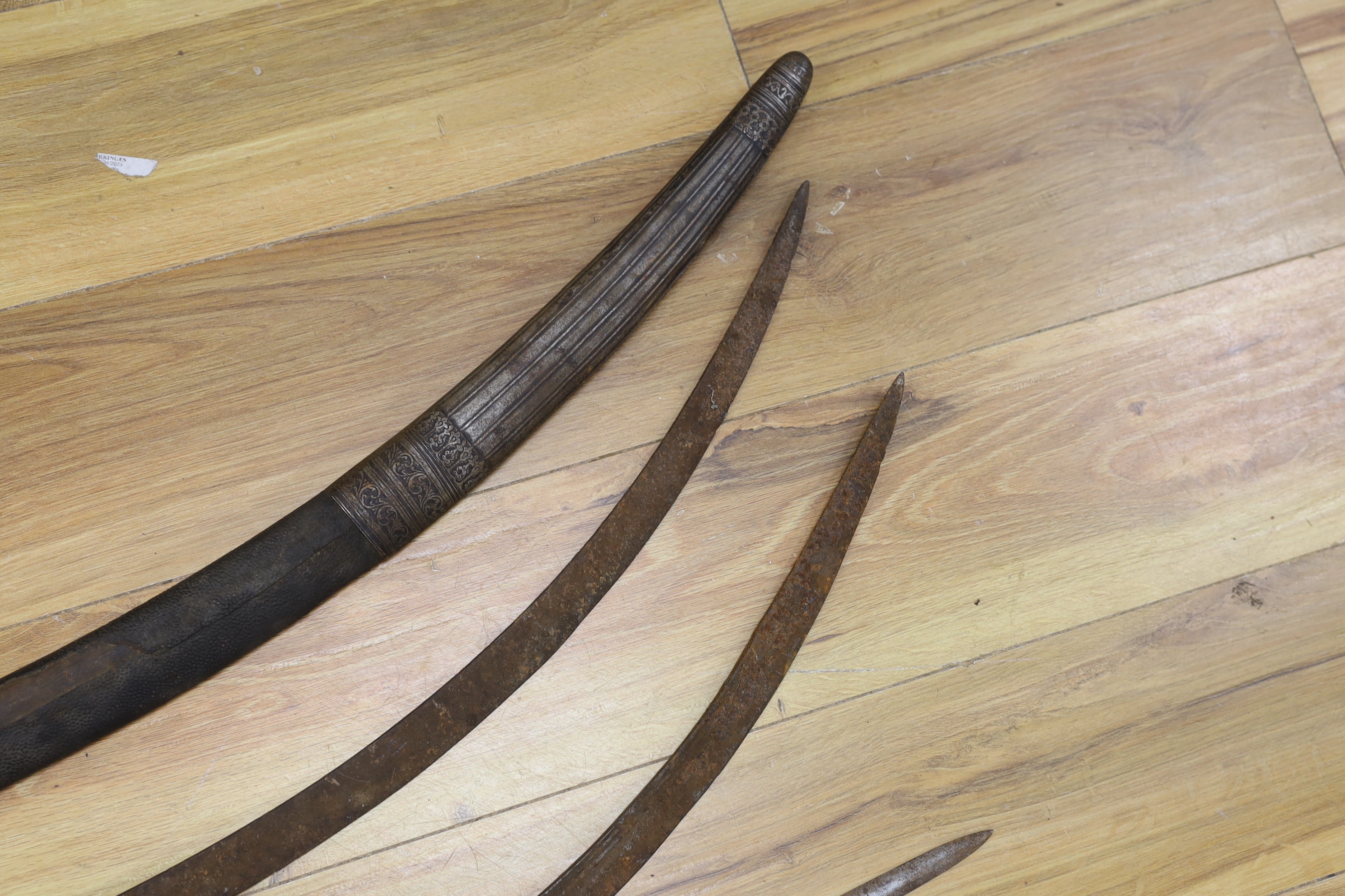 Two Indian Tulwars and two Yatagans